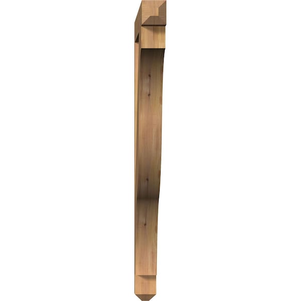 Funston Craftsman Smooth Bracket, Western Red Cedar, 3 1/2W X 46D X 46H